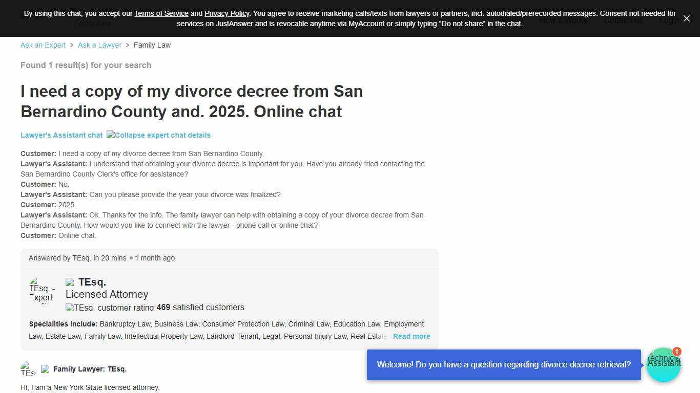 How to Obtain Your Divorce Decree in San Bernardino - FAQ